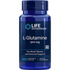 Life Extension L-Glutamine 500mg, 100 capsules (Expiry Jun 2025)